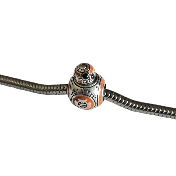 Sterling Silver 925 Star Wars BB-8 Robot Bracelet Charm - Picture 5 of 6